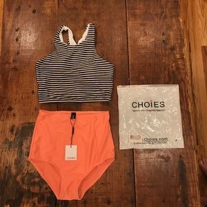 High waisted bikini swimsuit